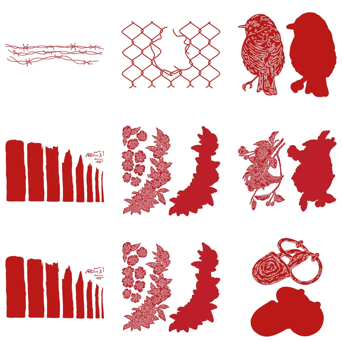 

Bird Leaves Rose Blossom Animal Cutting Dies and Stamps Scrapbook Dariy Decoration Embossing Template Diy Greeting Card New 2021