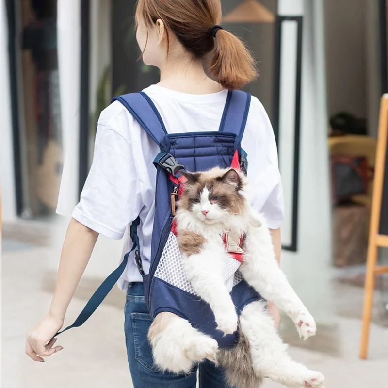 Dog Convenent Carry Backpack Outdoor For Cat Front Carrier Bag Breathable Small Pet Holder Canvas Sling Supplies- | Дом и сад