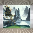 Lyavshi китайская картина, написанная чернилами портрет крепление река дерево фоны для фотосъемки на заказ фотографический фон для фотостудии