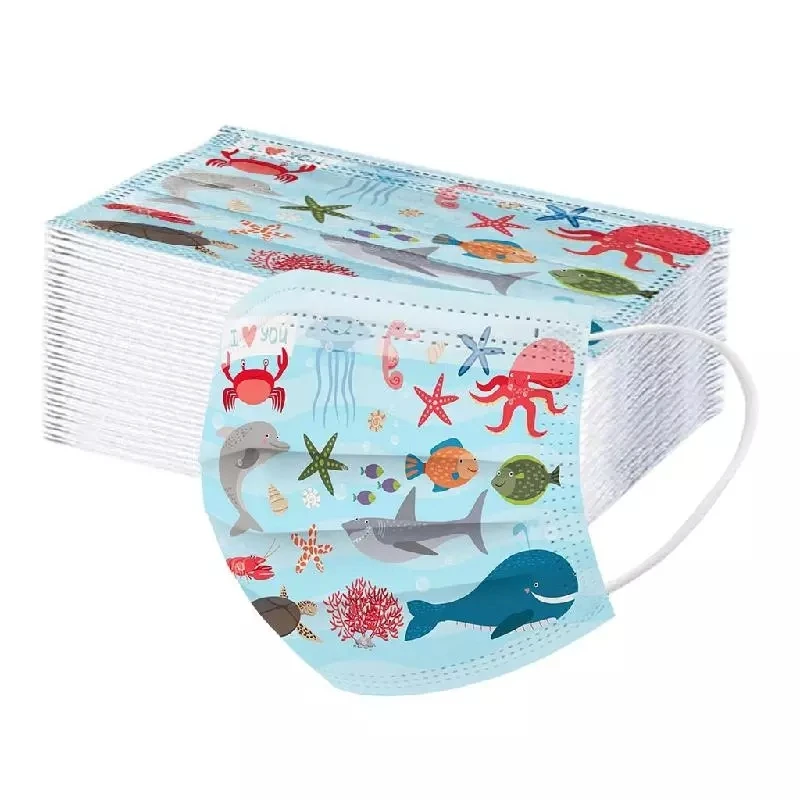 

Fast Delivery Cartoon Kids Disposable Medical Mask 3 Layer Non-woven Child Protective Filter Hygiene Thicken Children Face Mask