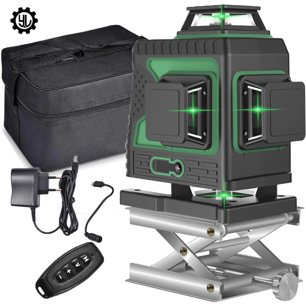 Самонивелирующийся лазерный уровень 360 нивелир с 12 вертикальными и