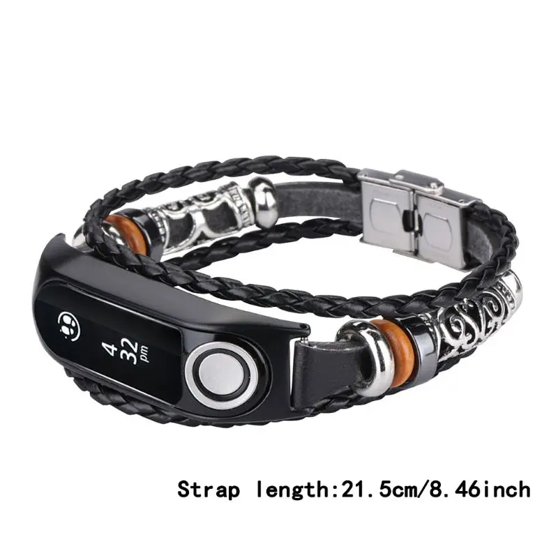 Тканый браслет в национальном стиле с металлической застежкой для ремня TomTom Touch