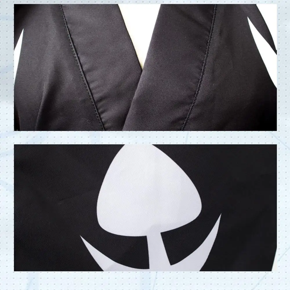 

Dororo Hyakkimaru Tezuka Black Kimono Gray Cloak Cape Scarf Outfit Set Cosplay Costume
