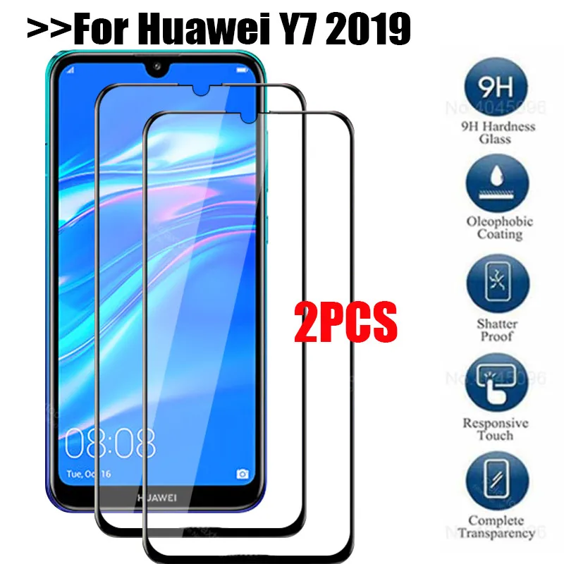 

2 шт. закаленное стекло для huawei y7 pro 2019 flim hauweii y7 стекло y 7pro 7 y 7 y Защитная безопасная стеклянная пленка y7 2019