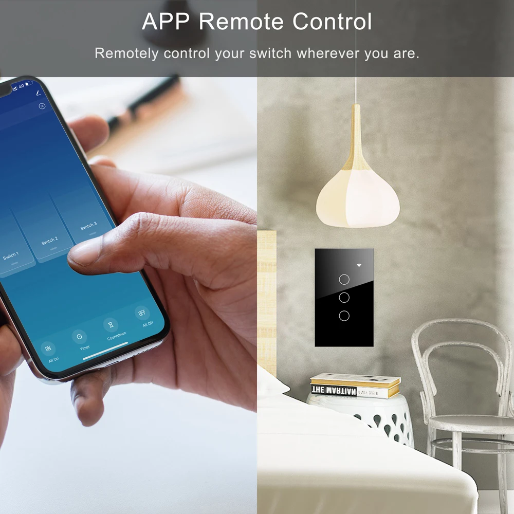 Wi-Fi сенсорный переключатель Smart Life дистанционное управление через приложение
