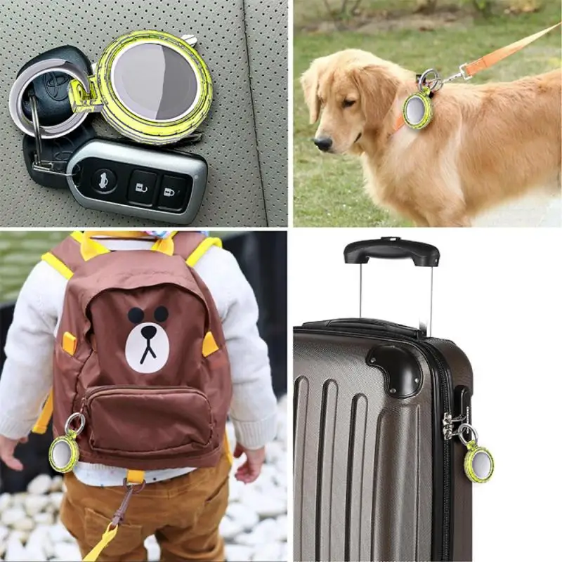 TPU Key Ring For Apple Airtags Case Protective Cover Multi-faceted Shell Tracker Locator Accessories Anti-scratch Air Tag Case