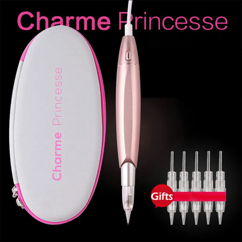 Ручка-машинка для татуировки розовое золото электрическая машинка