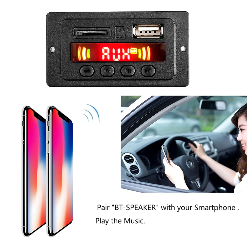 Mp3-плеер с Bluetooth 5 0 12 В 18 в поддержка FM TF USB | Электроника