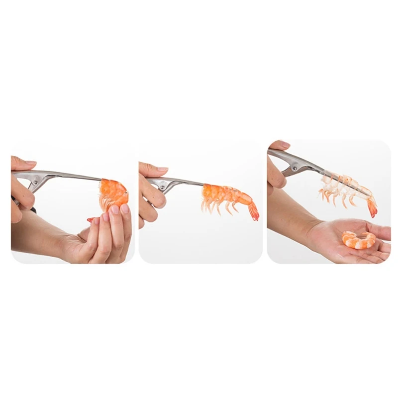 G2AA Shrimp Peeler Kitchen Appliances Portable Stainless Steel Practical Pick out Shrimps Peel Thread Supplies Knife Tools