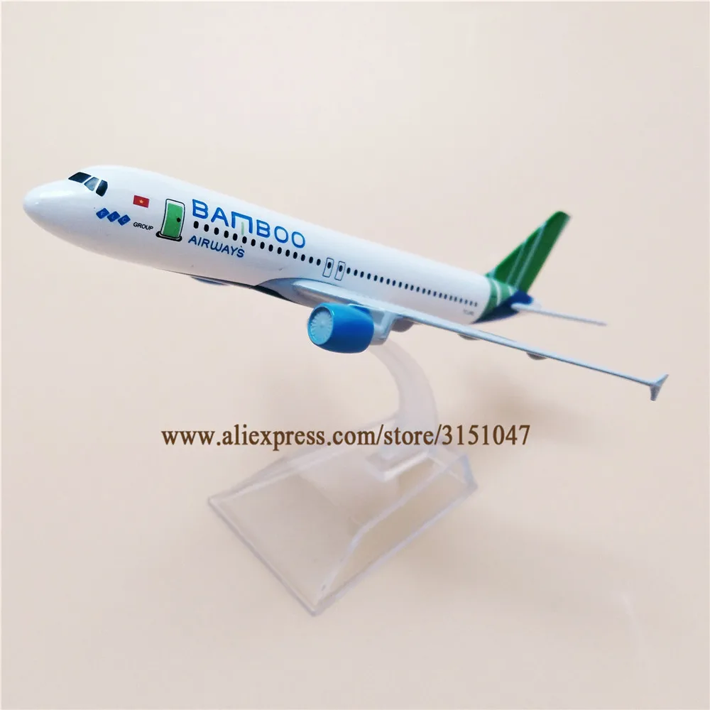 16cm Air Vietnam BamBoo Airways Airbus 320 A320 Airlines Metal Alloy Airplane Model Plane Diecast Aircraft | Игрушки и хобби