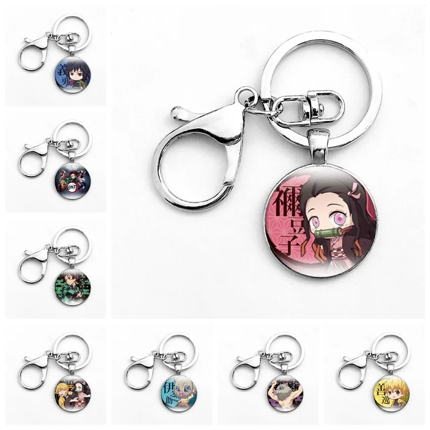 Ключница с мечом Demon Slayer из нового японского аниме 2020 года в стиле косплей, с катаной, призрачным клинком и стеклянным шариком на подвеске - оптовая продажа.