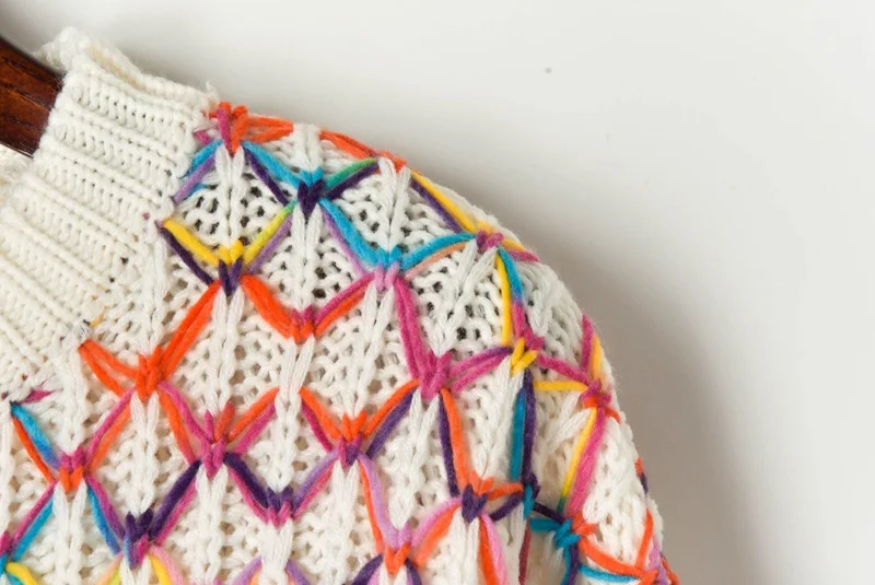 Muiticcolor клетчатый женский пуловер свитер женский s свитера вязаный свитер женский свитер с длинным рукавом Топ Женская одежда