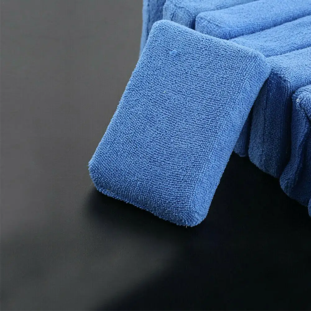 

4pcs 12.5x8x3.3cm Blue Microfiber Applicator Sponge Polishing Pad Polishing Wax Detail Car For Auto Washing Pad Cleaning Wa A4I8