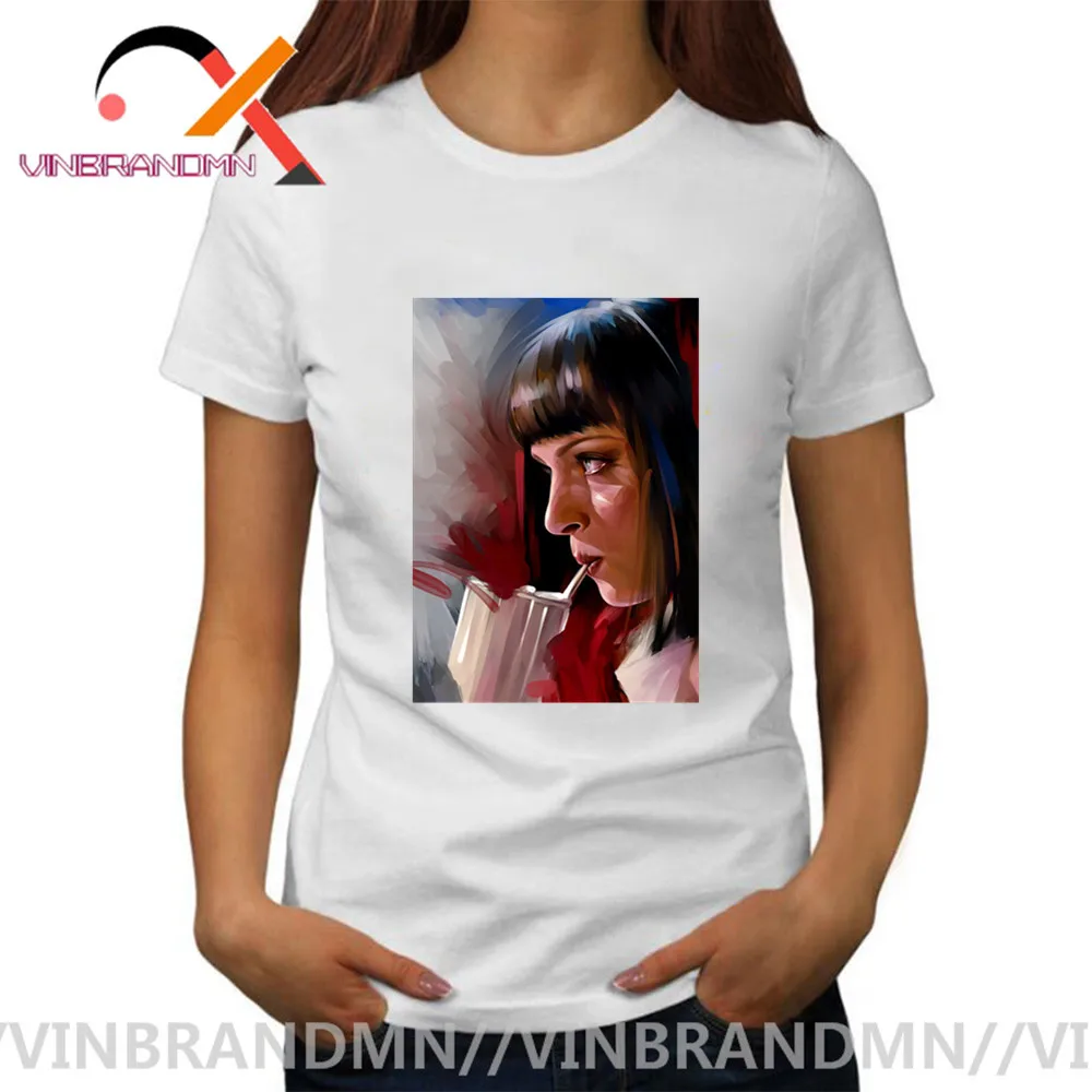 Женская картина Oild дизайн целлюлоза фантастика Миа Уоллес Дева Мэри футболка