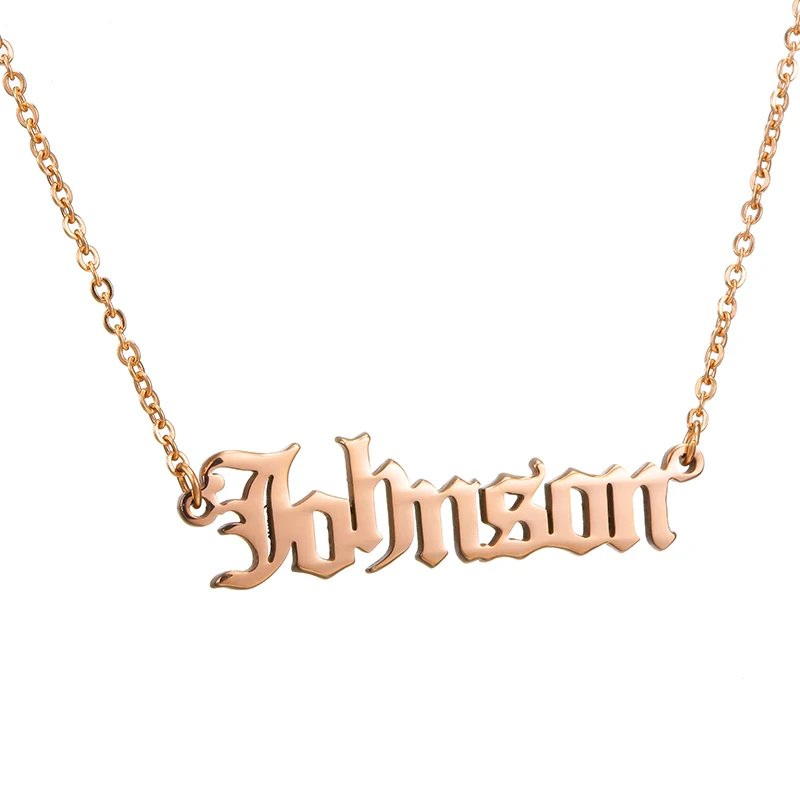 Ожерелье покрытое золотом индивидуальная именная табличка ожерелья на заказ из