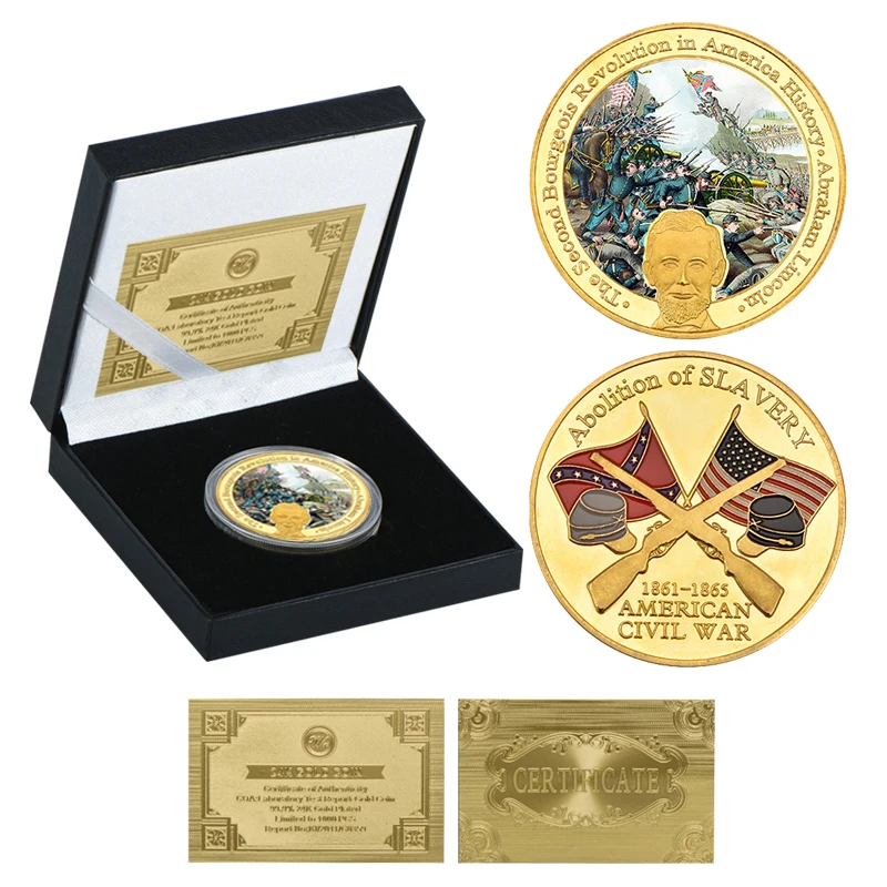 coin5 with box WR американская военная война Золотой коллекционный набор монет военный сувенир монетница армейский вызов монеты медаль подарок пункт дропшиппинг - Цвет: coin5 with box