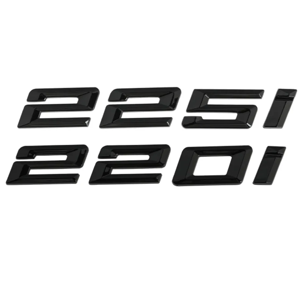 Новый стиль глянцевые черные буквы 225i 220i Автомобильная эмблема значок багажника