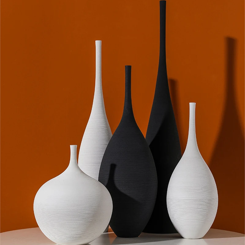 

Современная Минималистичная художественная дзен-ваза ручной работы, керамические украшения, модель для гостиной, украшение для дома, компо...