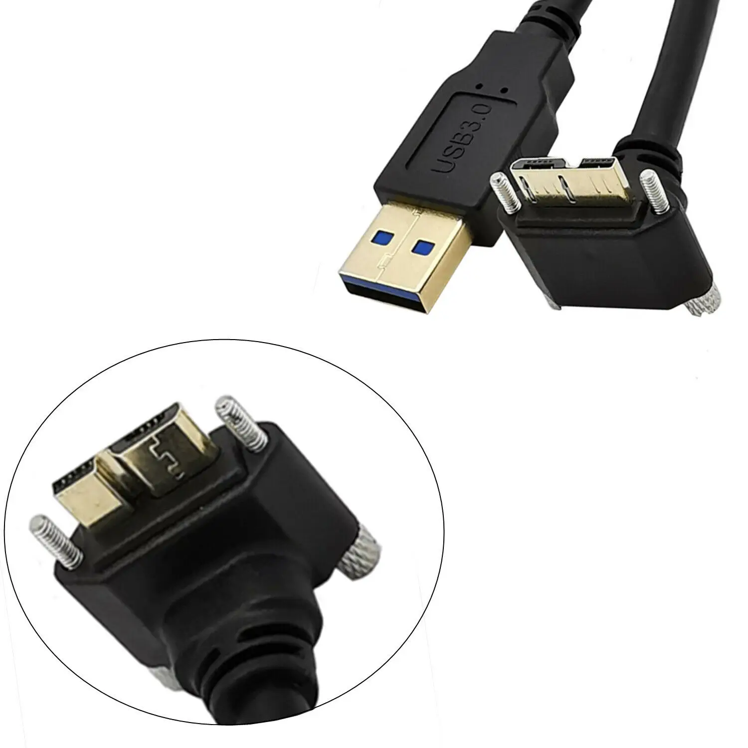

Кабель-переходник со штекером USB 3,0/Micro B, угловой, 90 градусов