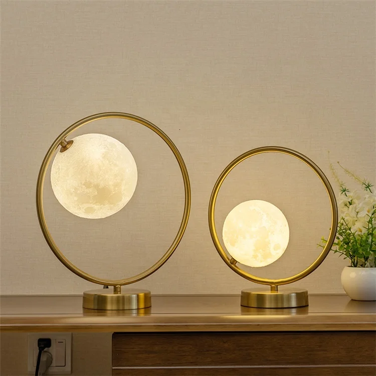 Modern Decorative Luxury Round Glass Ball Table Lamp With Golden Base For Hotel Bedside Lustre Pendente lustre pendente | Лампы и
