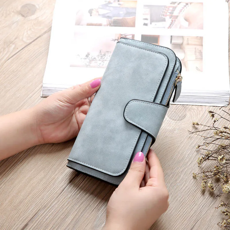 

2023 New Women Wallets Purse Retro Glamorous Multiple Slots PU Long Design for Cards Money Female Fashion Zipper Card Holder