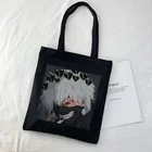 Холщовая Сумка японская, Tokyo Ghoul в стиле аниме, Повседневная Готическая Женская сумочка на плечо в стиле Харадзюку, вместительный саквояж для покупок с принтом в стиле панк