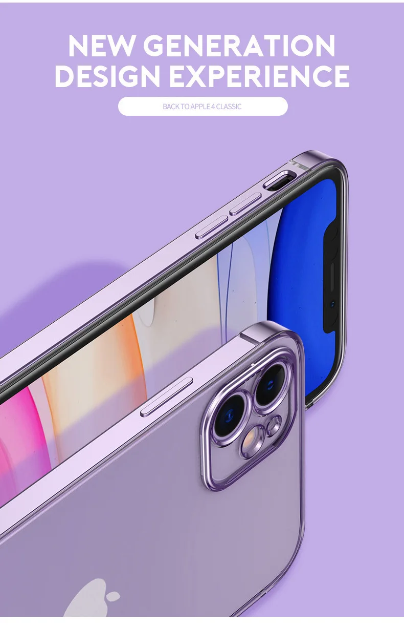 Роскошный прозрачный чехол с квадратной рамкой для IPhone 13 12 11 Pro Max X XS XR 6 7 8 Plus SE2 2020