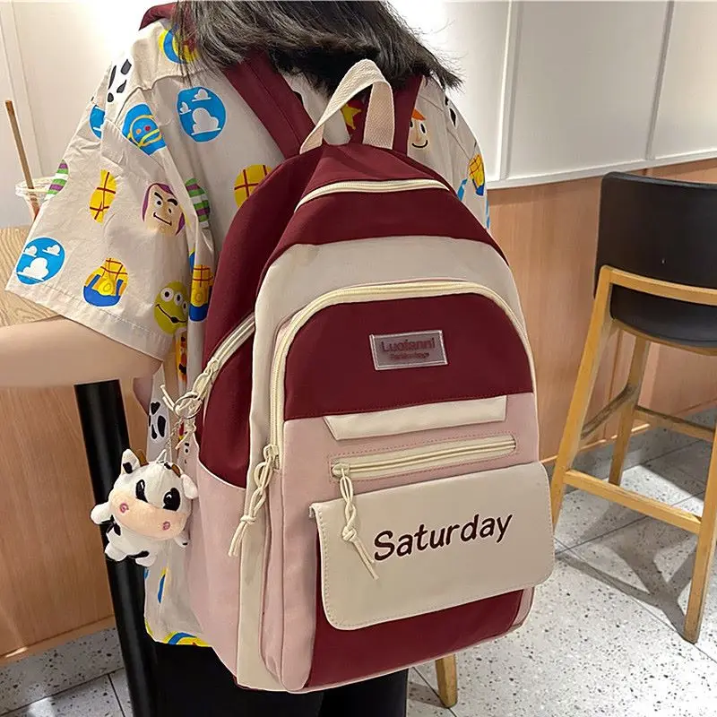 Школьная сумка женская версия нишевый рюкзак для старшеклассников простой