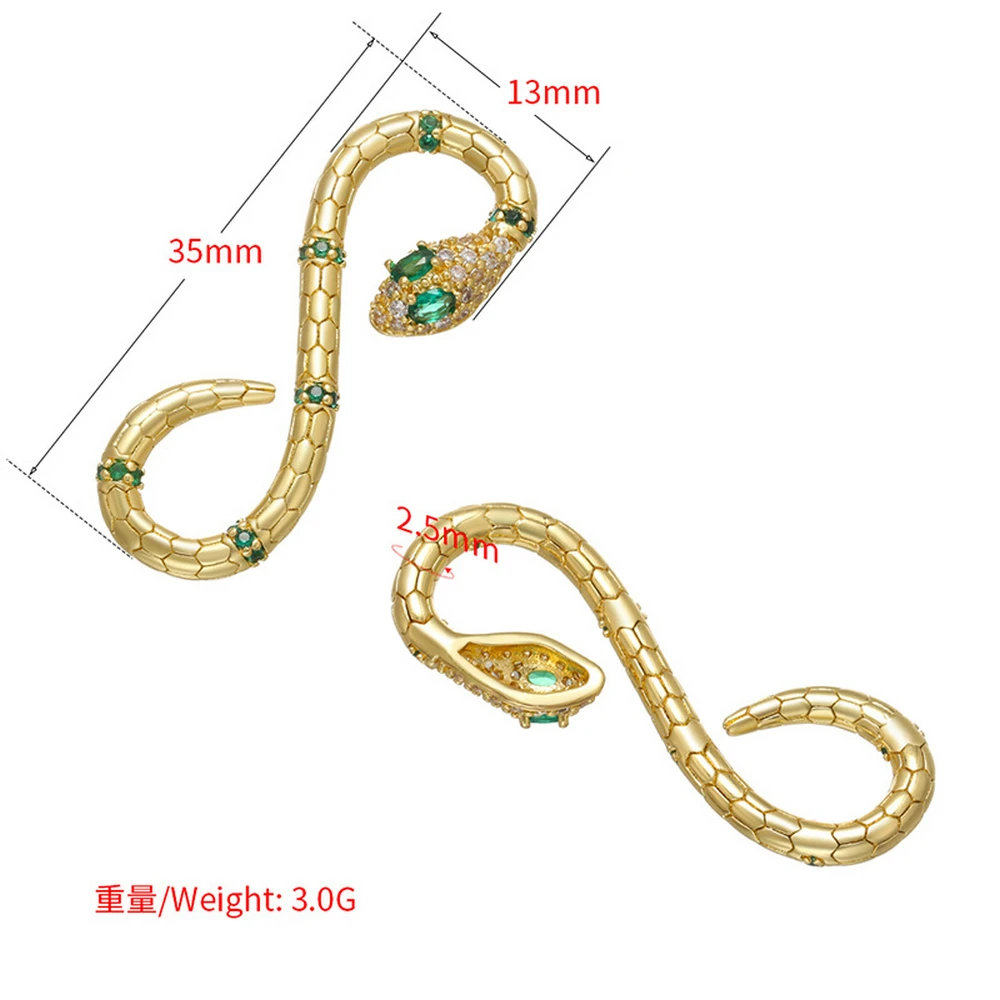 

Gold Plated Bracelet Jewelry Fashion Snake Bracelet for Women Inlaid with Zircon Gold-chain Top Grade Quality Gift
