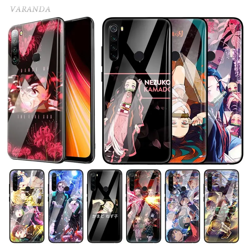 Защитный чехол для телефона Demon Slayer Kimetsu из закаленного стекла Xiaomi Redmi Note 8T 9S 9 7 8 6 9A