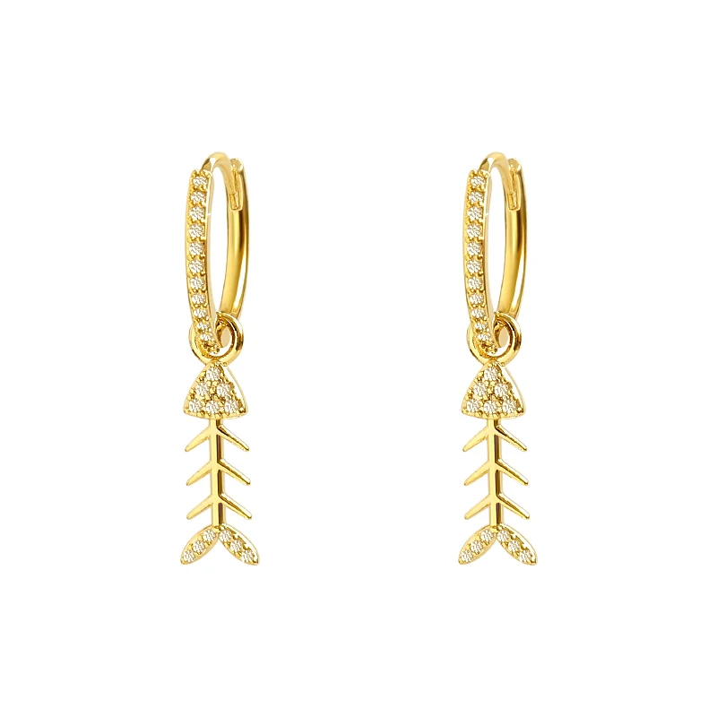 

2020 new fashion fishbone Earrings sexy Women Simple ladies Earrings European and American trendy Earrings exaggerated Earrings