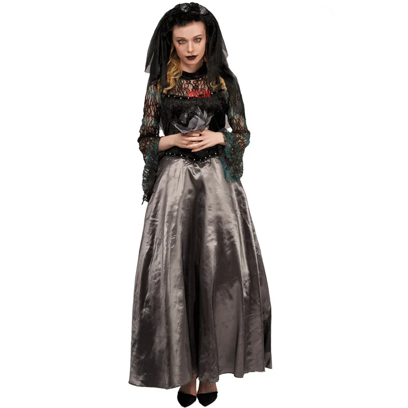 Костюмы на Хэллоуин нарядное платье для взрослых готическое вампира одежда