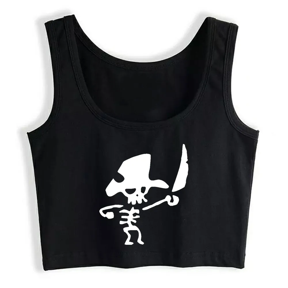 

Crop Top Women Pirate Skeleton Harajuku Tank Top Women Cotton Women Clothes