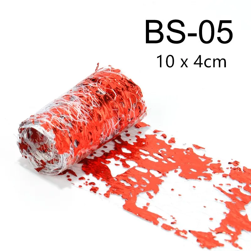 Стикер для дизайна ногтей Золотое и серебряное звено фольга бумага Sally сетка