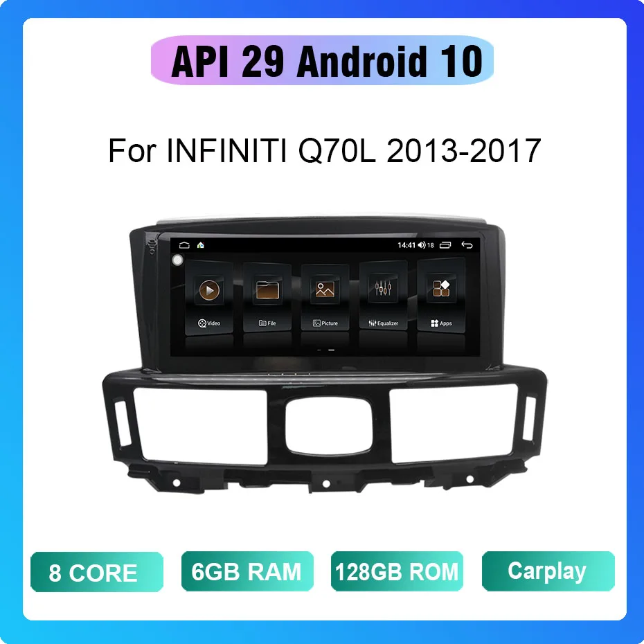 COHO для INFINITI Q70L 2013 2017 Android 10 8 Core 6 + 128G Gps Coche Радио автомобильный мультимедийный