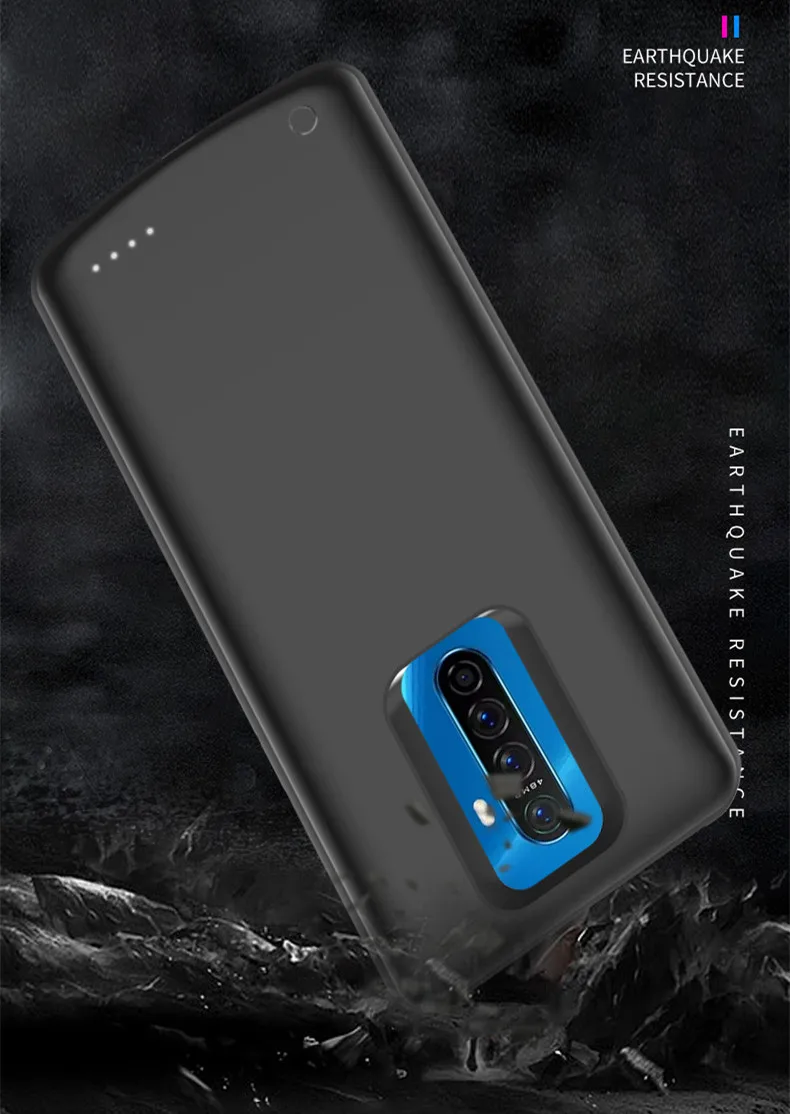 portable smart battery charger case for oppo realme x2 pro external power bank charging cover for oppo reno 2z battery case free global shipping