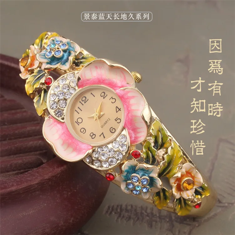 Перегородчатые часы браслет женские наручные в национальном стиле Студенческие