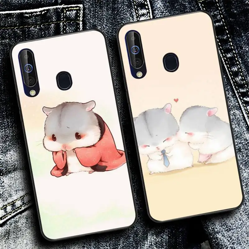 

YNDFCNB Cartoon Hamster Phone Case for Samsung A51 01 50 71 21S 70 31 40 30 10 20 S E 11 91 A7 A8 2018