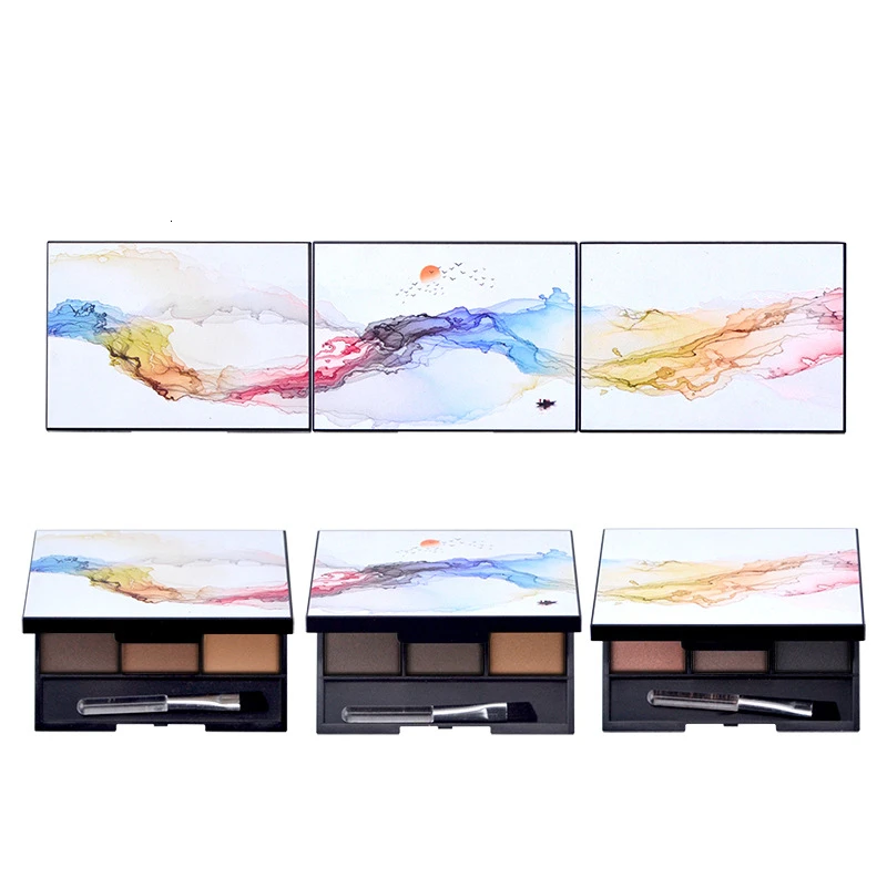 DORADOSUN 3-цветная пудра для бровей водостойкая кисть усилитель профессиональный