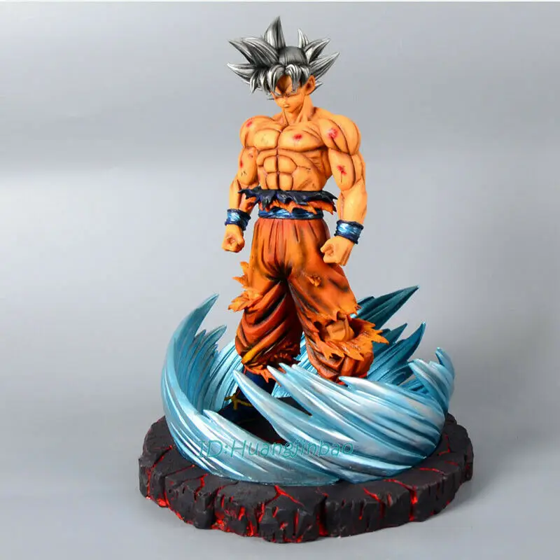 Dragon Ball Сон Гоку окрашенная фигурка модель ультра инстинкт с подставкой