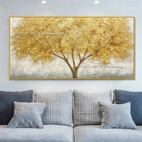 palette knife gold money tree painting modern landscape 100 handmade oil painting on canvas wall art picture