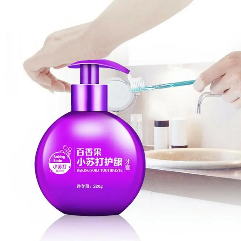 

Fruit Flavour Baking Soda Toothpaste Teeth Whitening Passion Cleaning Toothpaste Hygiene 220g Care Magical Oral New Soda De O3B5