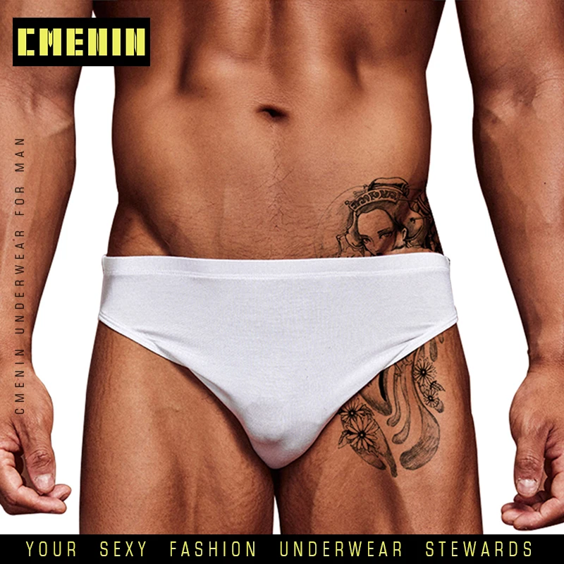 Мужские трусы бикини из модала 4 шт./лот пикантное нижнее белье для геев