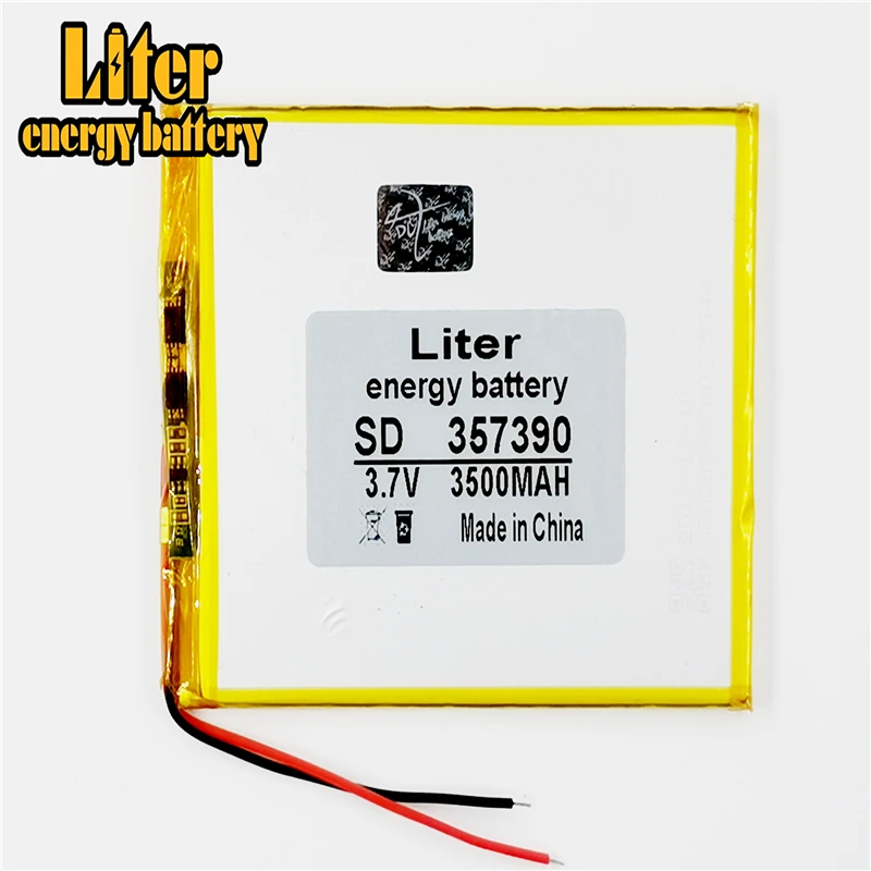 357390 3 7 V 3500MAH 357590 литий полимерный перезаряжаемый аккумулятор для GPS DVD E Book Tablet PC