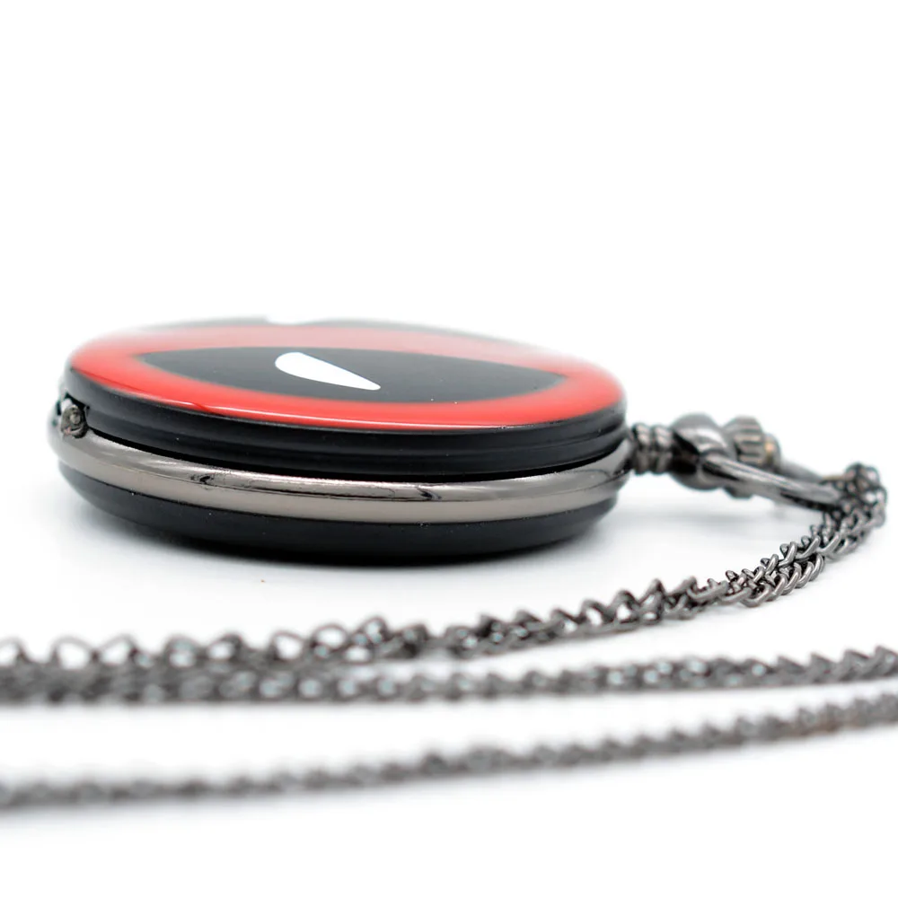 Модные кварцевые карманные часы с черным пауком и дэдпулом анимационные