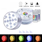 Подводный светильник RGB, 16 цветов, с магнитом и присоской, светодиодный светильник для вазы, аквариума, ванны, 2021
