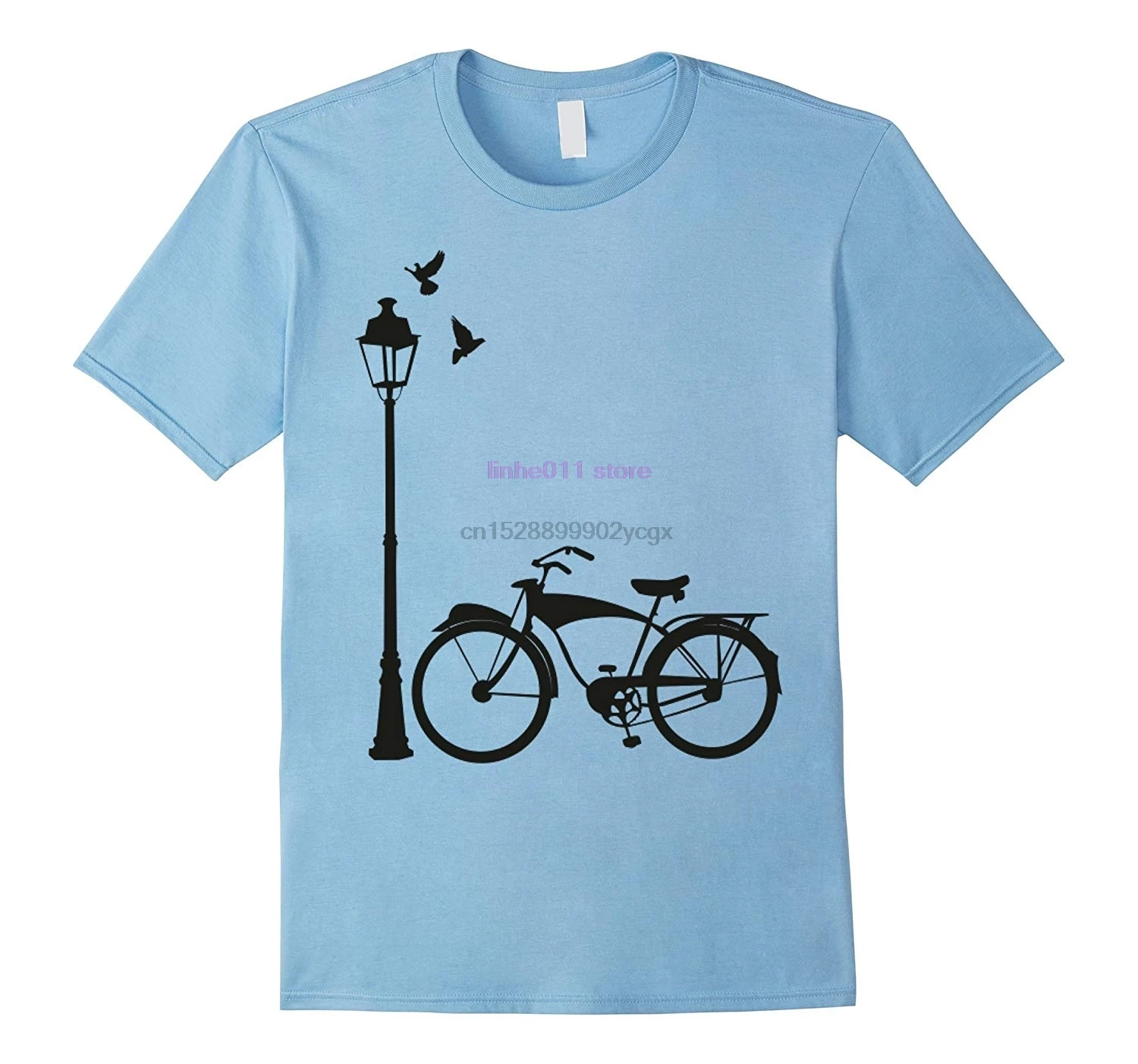 Футболка мужская для велоспорта рубашка с сидячим фонарем летающим силуэтом