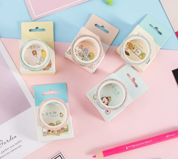 1 шт. Kawaii 1,5 см* 5 м Kawaii Sumikko Gurashi маскирующая лента альбом Скрапбукинг Декор этикетка васи лента канцелярские принадлежности