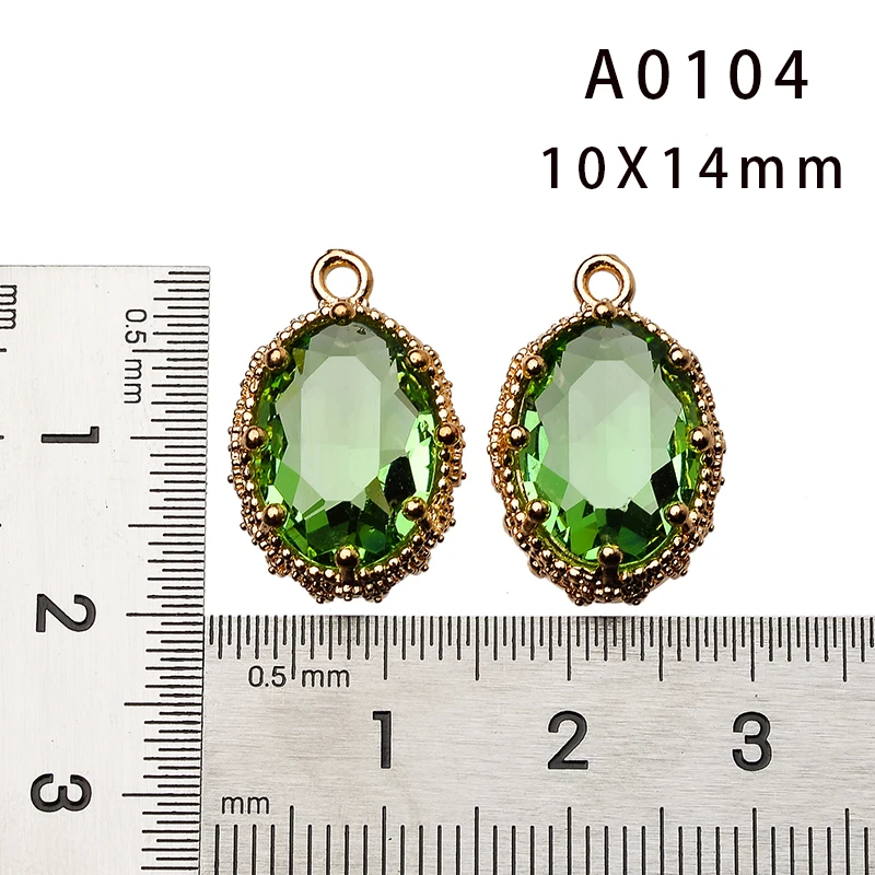 4p винтажные овальные позолоченные хрустальные стразы Очаровательная подвеска