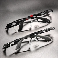 2021 titanium glasses frame men square eyewear new male half optical myopia prescription eyeglasses frames